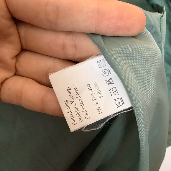 Vintage Women's 80's Pastel Green Longline Anorak Parka Coat Size S/M - Picture 13 of 13